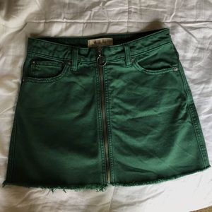 Free People Zip it Up Mini Skirt